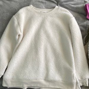 Loft white fuzzy sweater size medium.